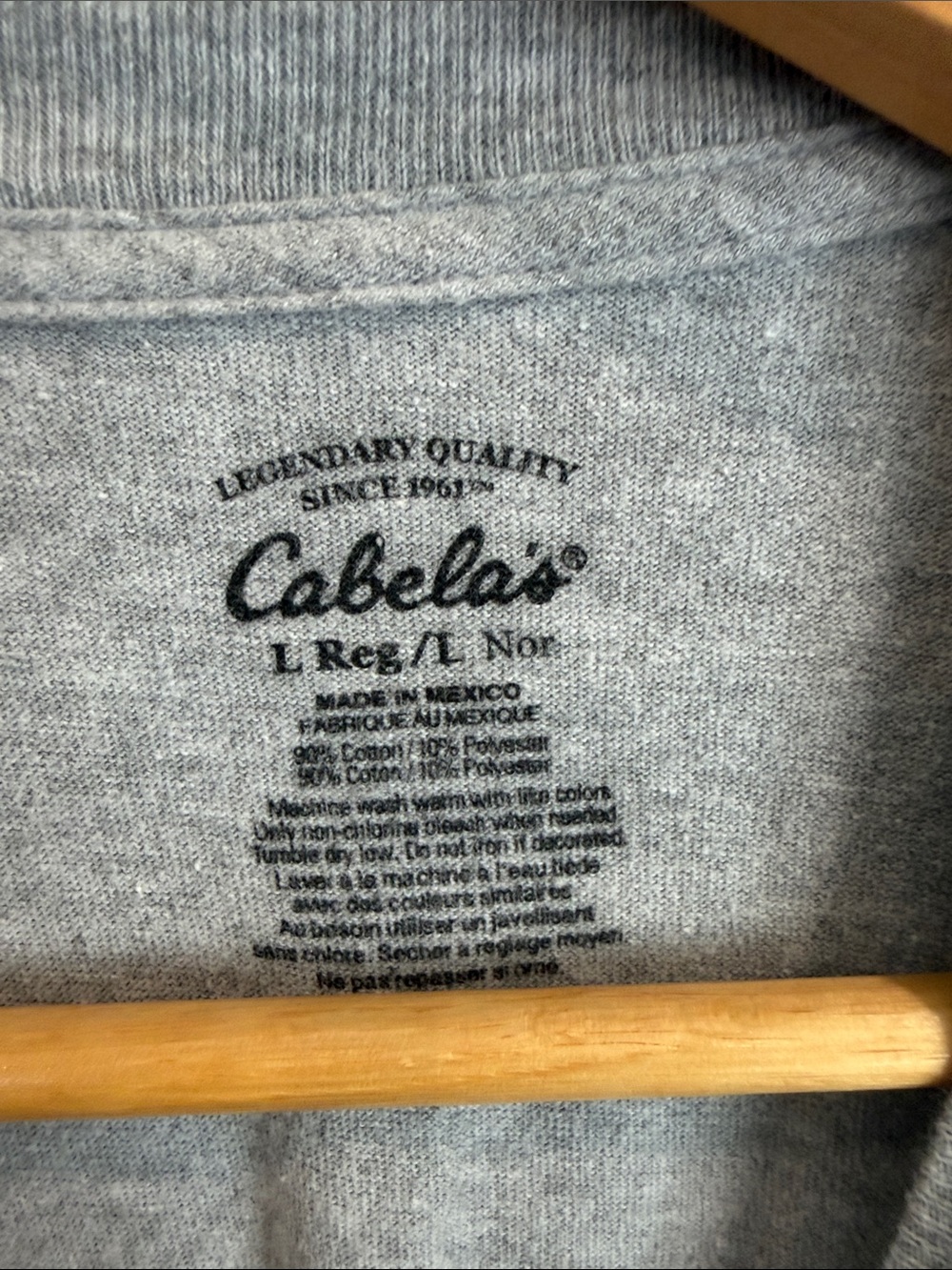 Cabela's Light Gray Short Sleeve Logo Tee - Picture 5 of 5